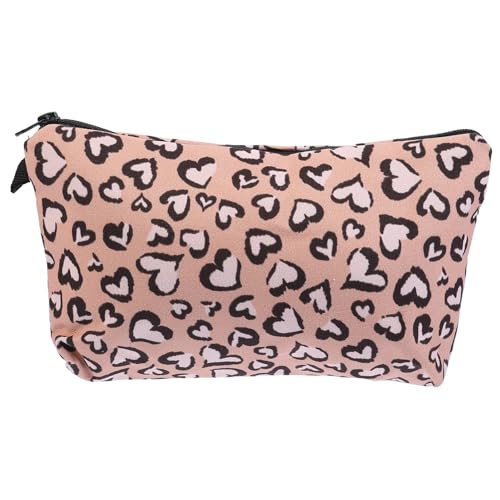 LOLIPPYY Leopard Print Kosmetiktasche mit Reißverschluss Multifunktionale Schminktasche für Damen Kompakte Kulturbeutel für Reisen Business und Alltag Praktische Make up von LOLIPPYY