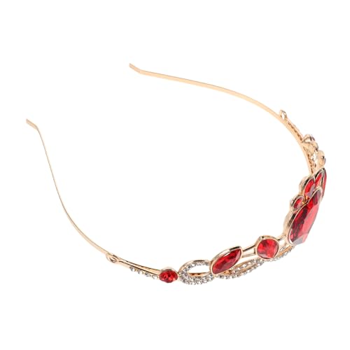 LOLIPPYY Luxuriöse Prinzessin Diadem Haarschmuck mit Funkelnden Strasssteinen Herzförmiges Design Braut Haarreif für Hochzeit Party und Brautjungfern Accessoire von LOLIPPYY