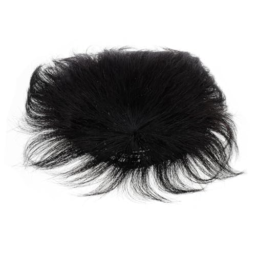 LOLIPPYY Männer Haarteil Echthaar Toupet Natürlicher Schwarz Haarausfall Abdeckung Haarverlängerung Maschinell Gewebt Realistisch für Gesichtsformen Täglicher Gebrauch von LOLIPPYY