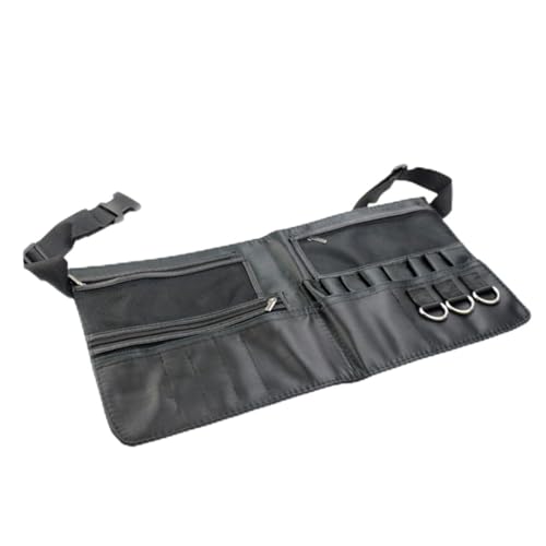 LOLIPPYY Make Up Pinsel Waist Bag Professionelle Kosmetiktasche mit Verstellbarem Gürtel und Mehreren Fächern Tragbare Schminktasche für Foto Studio Organizer für Make Up Werkzeuge Schwarz von LOLIPPYY