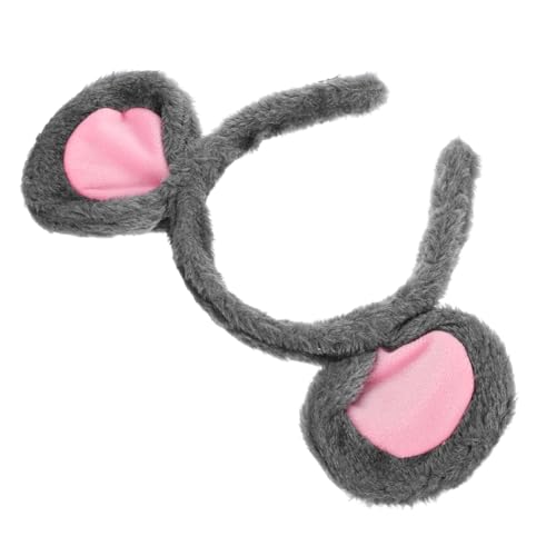 LOLIPPYY Mausohren Stirnband Plüsch Tierkostüm Haarreif für Erwachsene und Stabiler Bequemer Sitz Rutschfest Niedliches Accessoire für Karneval Halloween Mottoparty von LOLIPPYY