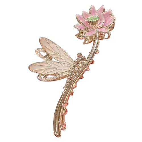 LOLIPPYY Metall Haarspange Lotusblume Haarklammer Rutschfest für Damen Langlebiger Chinesischer Haarschmuck Geeignet für Dickes und Langes Haar Eleganter Lotusblüten Design Haarklammer von LOLIPPYY