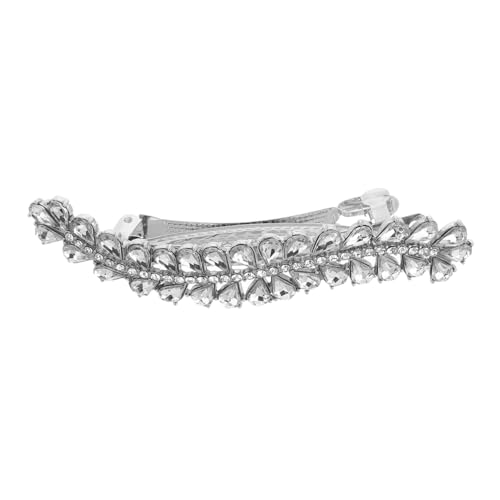 LOLIPPYY Modische Damen Haarklammer mit Funkelnden Zirkon strasssteinen Federleichter Metall haarclip mit Federmechanismus für Sicheren Halt Vielseitiger Schmuck für Alltag und Hochzeit von LOLIPPYY