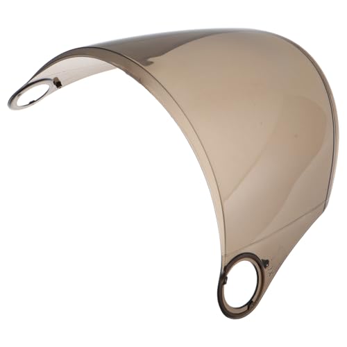 LOLIPPYY Motorradhelm Visierlinse Braun Retro Open Face Schutzschild Abnehmbar Windschutzscheibe UV schutz Ergonomisch Hohe Lichtdurchlässigkeit für Erwachsene Herren Modisch und von LOLIPPYY