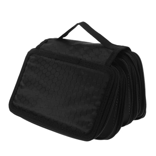 LOLIPPYY Multifunktionales Bleistiftetui mit Slots Lagiger Organizer für Buntstifte Stiftebeutel für Schule Büro und Reisen mit Reißverschluss Schwarz LOLIPPYY Multifunktionales Bleistiftetui mit Slots Lagiger Organizer für Buntstifte Stiftebeutel für Schule Büro und Reisen mit Reißverschluss Schwarz von LOLIPPYY