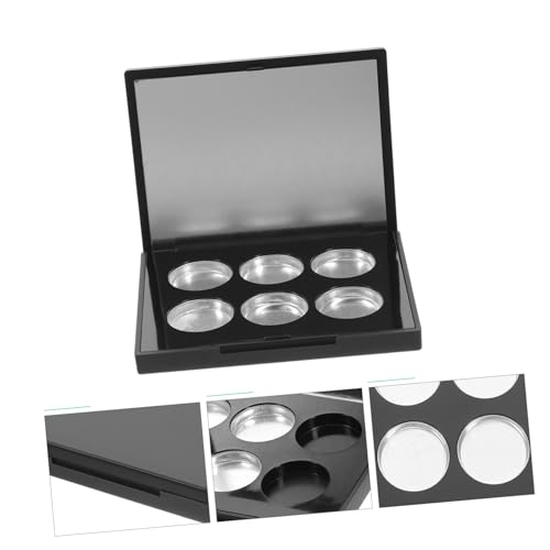 LOLIPPYY Nachfüllbare Lidschatten Box mit Runden Aluminium Paletten Leerer Kompakter DIY Make Up Behälter Leicht und Reisefreundlich für Lidschattenmischung und Kosmetikproben von LOLIPPYY