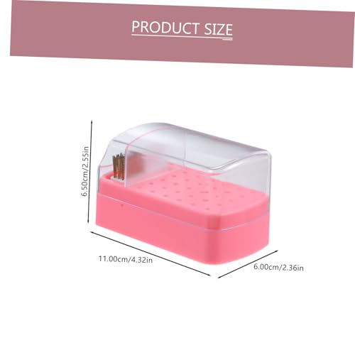 LOLIPPYY Nagelbohrer Halter Box mit Löchern und Reinigungsbürste Staubdichter Nail Drill Bits Organizer Maniküre Aufbewahrungskoffer für Nagelstudio und Heimgebrauch von LOLIPPYY