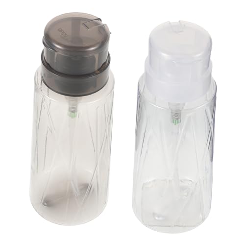 LOLIPPYY Push down Nagellackspender Flasche Transparente Und Schwarze Pumpe Auslaufsicher Für Nagellack Und Make-up Entferner Kompakt Und Tragbar von LOLIPPYY