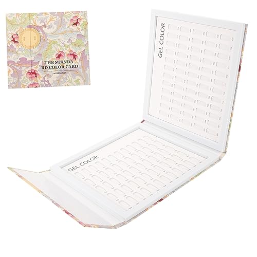 LOLIPPYY Nail Color Sample Plate Farben Weiß Nagelpalette Hülle Langlebig Maniküre Farbkarte für Nageldesign Display Buch Professionell von LOLIPPYY