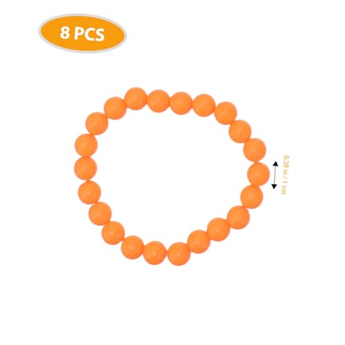 LOLIPPYY Neon Schmuckset Teiliges Mädchen Party Halskette und Armband in Leuchtenden Farben Retro Jahre Stil Bequeme Langlebige Perlenkette für Festliche Anlässe von LOLIPPYY