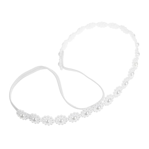 LOLIPPYY Newborn Haarband mit Perlen Leichtes Haarschmuck für Mädchen Handgefertigt Sanftes Kopfbedeckung für Fotoshootings und Besondere Anlässe Vielseitig in Elfenbeinfarbe von LOLIPPYY