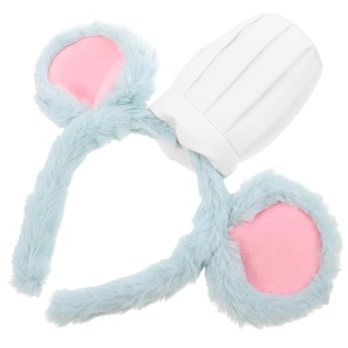 LOLIPPYY Niedlicher Mausohren Haarreif Kochmütze Cartoon Tier Stirnband für Erwachsene Lustiger Party Kopfschmuck Weich Bequem für Halloween Karneval Cosplay Kostüm von LOLIPPYY