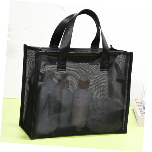 LOLIPPYY Nylon Mesh Kosmetiktasche Damen mit Griff Atmungsaktive Große Kosmetik und Toiletry Bag Leichter Makeup Organizer und Geräumig für Reisen und Alltag von LOLIPPYY
