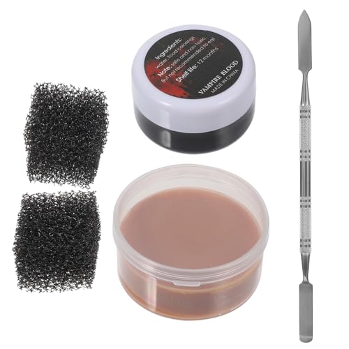LOLIPPYY Party Special Effect Makeup Wax Halloween Fake Scar Skin Wax für Realistische Wunden Modellierwachs mit Kunstblut für Karneval Kostümparty und Grusel Make Up von LOLIPPYY