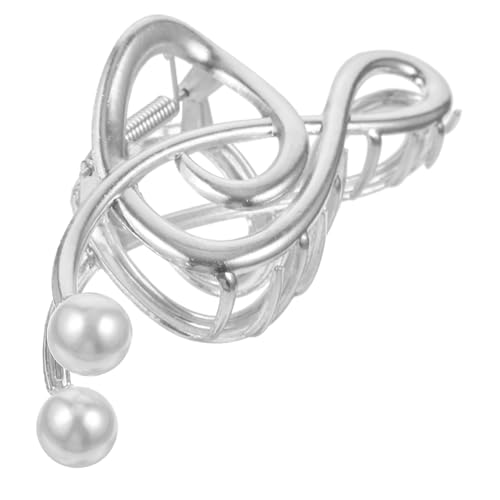 LOLIPPYY Perlen Haarklammer Musiknoten Für Dickes Haar Große Haarklammern Mit Perlendekor Stilvolle Haarklammer Für Frauen Haarschmuck Für Besondere Anlässe Robustes Metall Design von LOLIPPYY