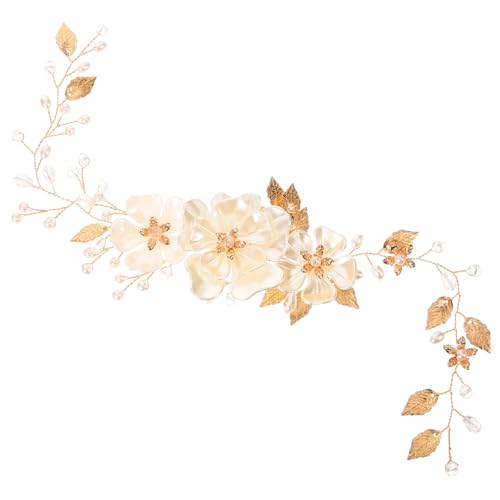 LOLIPPYY Perlen Wasser Haarschmuck Hochzeit Haarband mit Strasssteinen Eleganter Brautschmuck für Damen und Mädchen für Party Abschlussfeier und Besondere Anlässe von LOLIPPYY