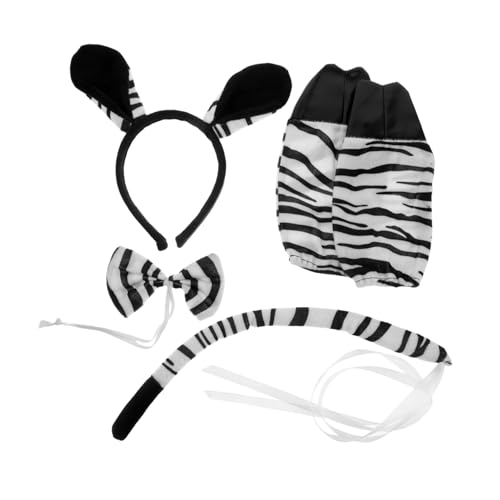 LOLIPPYY Pferdeschwanzkostüm Set Mit Tierohr-haarreif Und Bequemer Modischer Party-kopfbedeckung Bauernhoftierkostüm Zubehör Für Damen Für Karneval Halloween Und Tanzkostüme von LOLIPPYY