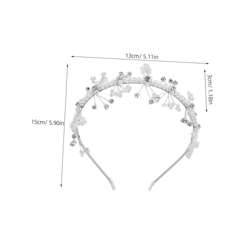 LOLIPPYY Prinzessin Haarreif mit Kunstperlen Blumen Haarband für Mädchen Vielseitiges Accessoire für Geburtstag Hochzeit Kommunion Fotoshooting Festliche Anlässe von LOLIPPYY