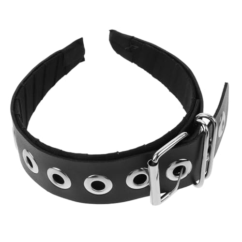LOLIPPYY Leder Stirnband Punk-stil Haarband Mit Metallbeschlägen Und Leder-schnalle Handgefertigt Für Tägliches Tragen Und Outfit-kombinationen von LOLIPPYY