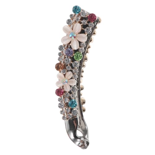 LOLIPPYY Rhinestone Banana Clip Haarklammer für Dünnes und Mittleres Haar Eleganter Haarclip mit Strasssteinen Modisches Haaraccessoire für Damen Vielseitiger Pferdeschwanz und Dutt Clip von LOLIPPYY