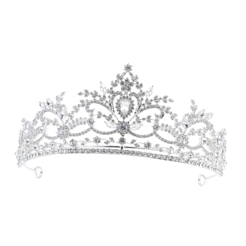 LOLIPPYY Rhinestone Braut Tiara mit Funkelnden Kristallen Hochzeit Krone für Damen und Mädchen Leichtes und Langlebiges Diadem Geeignet für Hochzeitsfeier Party und Fotoshooting von LOLIPPYY