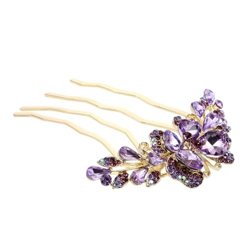 LOLIPPYY Rhinestone Haarkamm mit Elegantem Schleifen design Stabiler Steckkamm aus Legierung Dekorativer Brautschmuck für Frauen und Mädchen Funkelnde Kristall haarnadel für Festlichen von LOLIPPYY