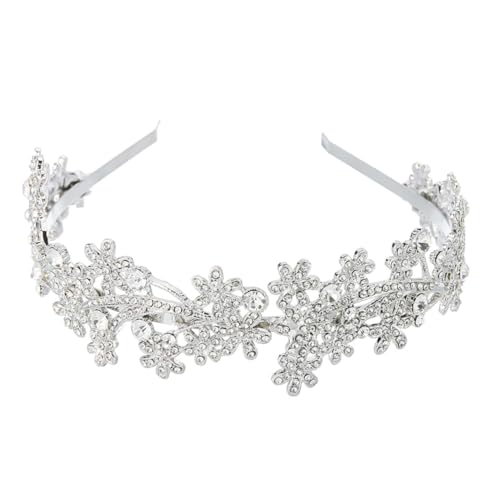 LOLIPPYY Rhinestone Haarschmuck Damen Vintage Blumen Haarband mit Funkelnden Kristallsteinen Stilvolles Stirnband für Hochzeit Party Ball und Festliche Anlässe Glänzend und Attraktiv von LOLIPPYY