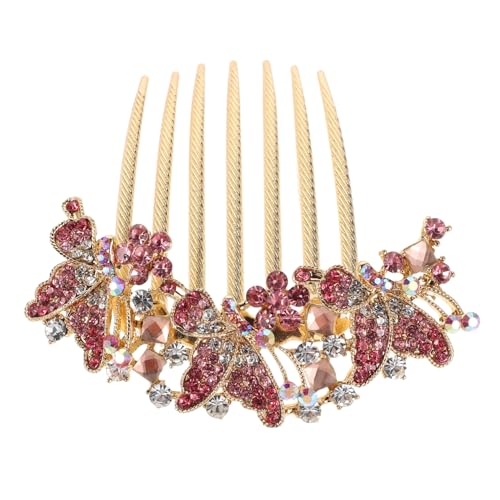 LOLIPPYY Rhinestone Hair Side Comb mit Funkelnden Kristallapplikationen Eleganter Haarschmuck für Frauen und Mädchen Modisches French Hair Comb Accessoire für Hochzeiten Partys und von LOLIPPYY