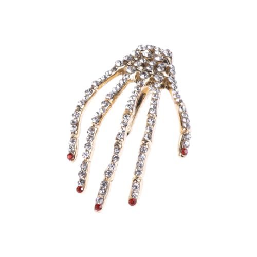 LOLIPPYY Rotes Skeleton Haarklammer Damen Punk Haarclip Schädel Hand Design Modisch für Frauen Mädchen Konzept von LOLIPPYY