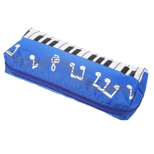 LOLIPPYY Segeltuch Federmäppchen mit Klaviertasten Motiv Großes Fassungsvermögen Langlebiges Leicht zu Reinigendes Stifteetui für Schule Studium Prüfungen Geeignet für Mädchen von LOLIPPYY