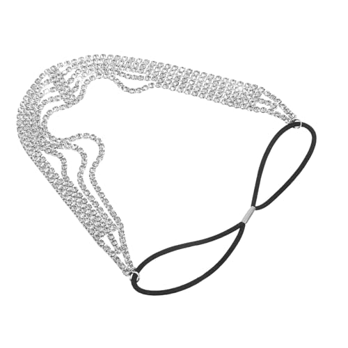 LOLIPPYY Silbernes Haarband mit Mehrlagigem Stripes Design und Funkelnden Strasssteinen Modisches Mädchen Accessoire für Partys Cosplay und Festliche Anlässe Komfortabel und Leicht zu von LOLIPPYY