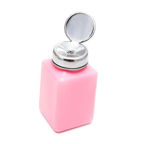 LOLIPPYY Static Pump Flasche mit Deckel Nachfüllbare Nagellack Pumpe für Nagelkunst Make Up Entferner und Isopropyl Alkohol Praktisch zum Aufbewahren und Verhindern von Verunreinigungen von LOLIPPYY