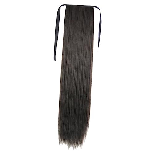 LOLIPPYY Straight Ponytail Extension Synthetisches Haarteil Für Frauen Natürliche Schwarze Pferdeschwanzverlängerung Für Alltag Cosplay Und Besondere Anlässe von LOLIPPYY