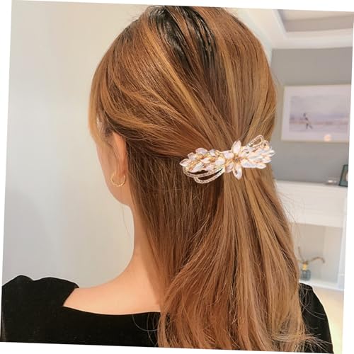 LOLIPPYY Strass Haarspange Damen Großer Federclip für Dünnes Haar Modisch Leichter Haarschmuck Vielseitig Verwendbar für Alltag Frisuren von LOLIPPYY