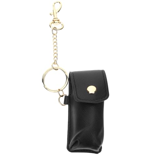 LOLIPPYY Stylischer Transparenter Lippenstift Halter Schlüsselanhänger Schwarz Kompakt Leicht Langlebig für Reisen Wandern Camping und Partys Praktischer Lippenbalsam Organizer im von LOLIPPYY