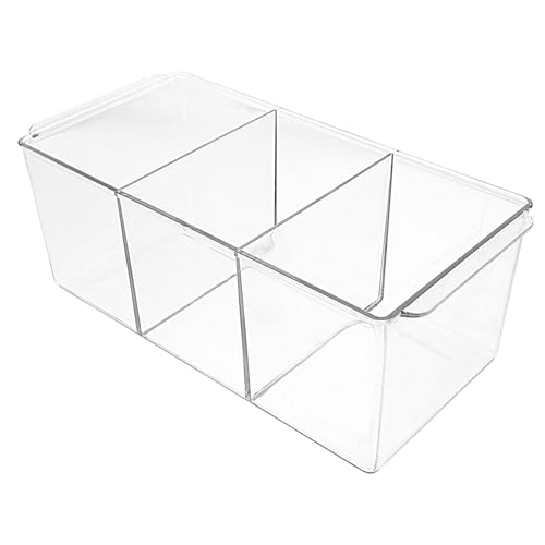 LOLIPPYY Transparente Desktop Aufbewahrungsbox mit Fächern Multifunktionaler Kosmetik Organizer für Lippenstifte und Hautpflege Stabiler Behälter für Schlafzimmer Bad und Büro von LOLIPPYY