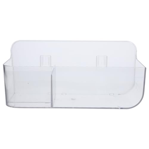 LOLIPPYY Transparente Wandmontierte Aufbewahrungsbox mit Fächern Kosmetische Organizer Box aus Langlebigem Material für Badezimmer Schlafzimmer Praktische Makeup und Küchenhalterung von LOLIPPYY