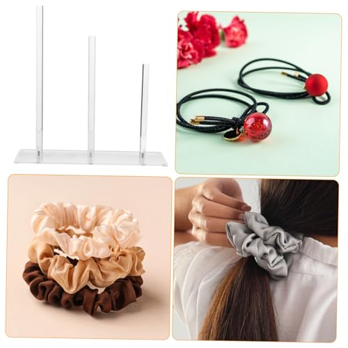 LOLIPPYY Transparenter Stufiger Acryl Scrunchie Organizer Haarband Halter für Frauen Mädchen Platzsparend Kompakt Einfach zu Montieren Praktischer Haarschmuck Aufbewahrungsständer für von LOLIPPYY