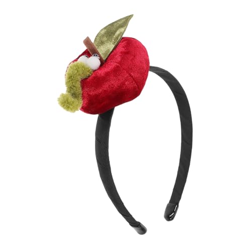LOLIPPYY Velvet Stirnband Rotes Apfel Design Weiches Samtmaterial Retro Weihnachts Haarschmuck Damen Festliche Kopfbedeckung für Party und Alltag von LOLIPPYY