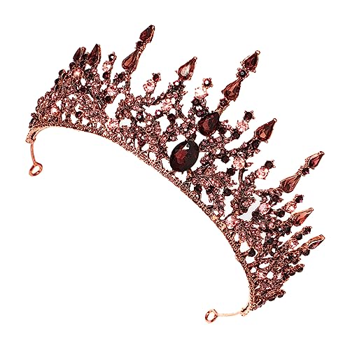 LOLIPPYY Vintage Barock Krone Tiara Hochzeit Braut Haaraccessoire Damen Hochwertiges Diadem Leichtes Design für Festliche Anlässe und Partys von LOLIPPYY