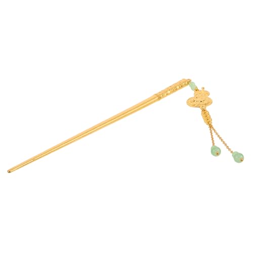 LOLIPPYY Vintage Chinesische Haarstab mit Goldfarbenem Schmetterling Handgefertigter Retro Haarpin mit Dekorativem Kürbis Quastenanhänger Eleganter Haarschmuck für Damen Geeignet für von LOLIPPYY