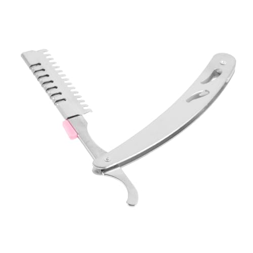 LOLIPPYY Vintage Klappbarer Rasiermesser aus Vollstahl Manuelle Bart und Haarschneideklinge mit Ergonomischem Griff Rostfrei Platzsparend und Tragbar für Bart Augenbrauen von LOLIPPYY