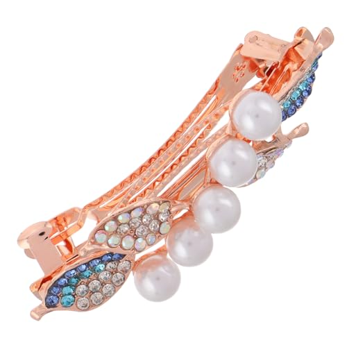 LOLIPPYY Vintage Schmetterling Haarclip mit Strass und Perlen Großer Legierungs Frühlings Haarklammer für Damen Fester Eleganter Haarschmuck für Pferdeschwanz und Brautfrisuren von LOLIPPYY