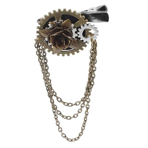 LOLIPPYY Vintage Steampunk Haarklammer aus Metall Langlebige Punk Haarspange Filigrane Retro Barrette für Damen und Herren Geeignet für Partys Hochzeiten Geburtstage Vielseitiges Gothic von LOLIPPYY