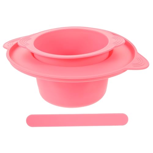 LOLIPPYY Wachs Schmelztopf Hitzebeständiger Enthaarungs Wachswärmer mit Rührstab Faltbare Schüssel für DIY Gesichtsmaske und Haarentfernung Spa Zubehör Einfach zu Reinigen Wiederverwendbar von LOLIPPYY