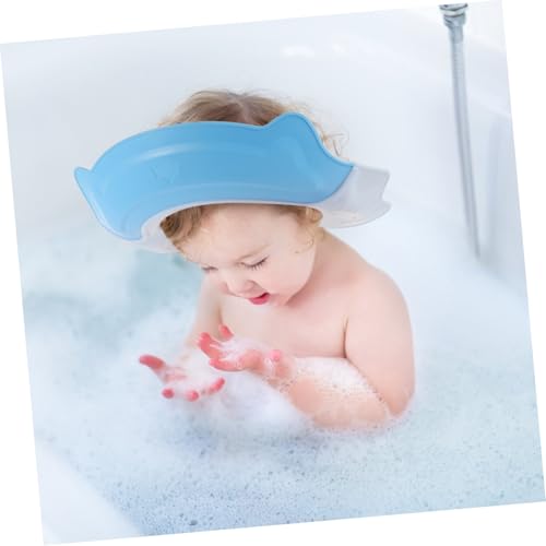 LOLIPPYY Wasserdichte Duschhaube mit Verstellbarem Ohrenschutz Flexible Gummimütze Shampoo Mütze für Jungen Mädchen Junge Mädchen Leichtes Hautfreundliches Badezubehör für Stressfreies von LOLIPPYY