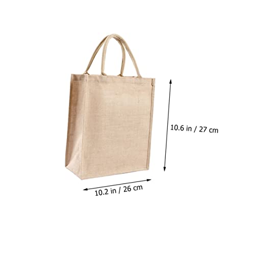 LOLIPPYY Wasserdichte Jute Tragetasche aus Robustem Sackleinen Umweltfreundliche Einkaufstasche mit PE Beschichtung Innen Strapazierfähig und Modisch für Alltag und Freizeitgebrauch von LOLIPPYY