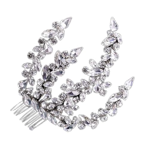 LOLIPPYY Wasserdichter Flexibler Haarkamm mit Funkelnden Strassblumen Verstellbar und Elegant für Braut Haarschmuck Frauen Vielseitiges Accessoire für Hochzeit Party und Besondere Anlässe von LOLIPPYY