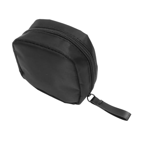 LOLIPPYY wasserdichte Mini Makeup Tasche Schwarz mit Innenfutter Kompakte Kosmetiktasche für Damen Tragbare Kulturtasche für Reisen Business Camping und Alltag von LOLIPPYY