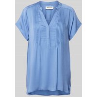 LOLLYS LAUNDRY Blusenshirt mit V-Ausschnitt Modell 'Heather' in Jeansblau, Größe XS von LOLLYS LAUNDRY